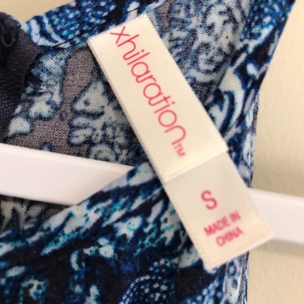 Blue Island Print Romper - Size Small - Xhilaration - Picture 6 of 7
